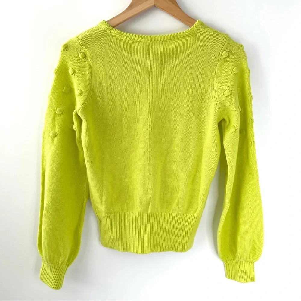 LILLY PULITZER | Tekla Bauble Yellow Pull Over Knit Sweater Lime Green Size xs - Picture 10 of 11